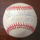 Billy Williams HOF Autographed Official National League Baseball Chicago Cubs