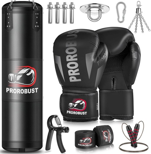 Punching Bag for Adults, 4ft Oxford Heavy Boxing Bag Set with 12oz Gloves for...