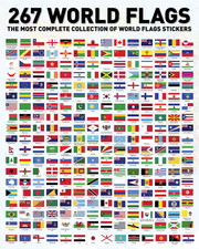 Flags of the World Stickers - Premium Country Flags and Mini Flag Stickers Set -