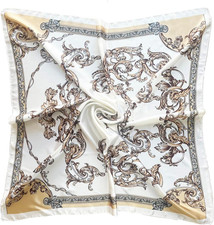 Silk Like Head Scarf for Women - Satin Large Hair Scarves - 35" Square Silk Hair