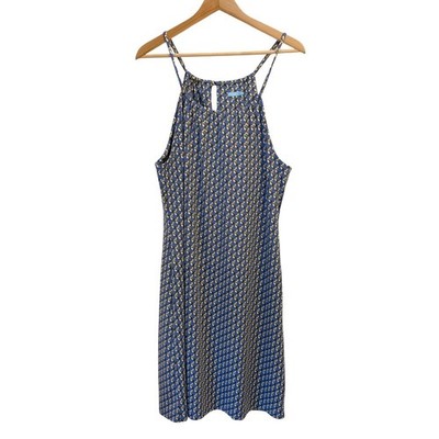 J McLaughlin Maria Halter Dress L Equestrian Derby Catalina Cloth Stretch  Knit | eBay
