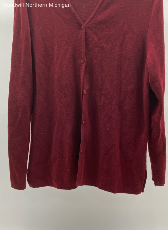 Women's PENDLETON Red Button Up Sweater - Size L - image 2