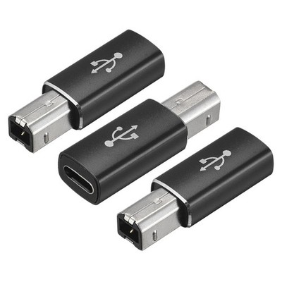 3Stk USB C Buchse zu MIDI-Konverter Adapter Typ-C zu USB B Adapter Drucker,rot