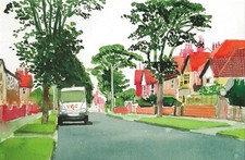 Postcard David Hockney Street Scene Bridlingt...