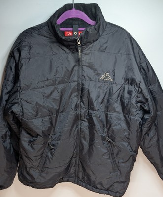 KAPPA wattierte Herrenjacke Large schwarz 90er