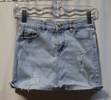 Wonder Nation Girls Mini Skirt Light Washed Size M 7-8