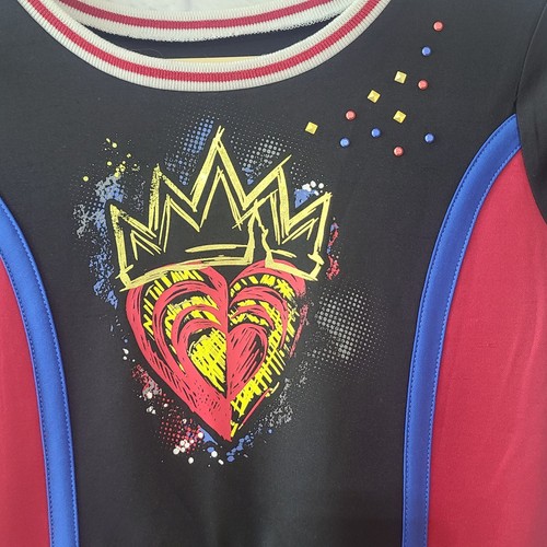 Disney Descendants 3 Evie Skater Dress Costume Girl's Size 14/16 Black Red - Picture 3 of 4