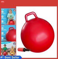 Hopper Ball 18 Inch Plush Inflatable Bouncy Ball with Hand Pump for Kids Ages