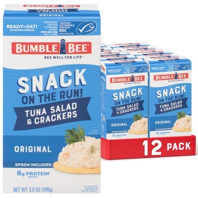 Protein Snack Pack Tuna Salad with Crackers Ready to Eat Wild Caught MSC
