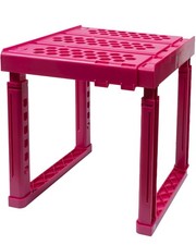 Locker Organizer Shelf Adjustable Width Height Stackable Magenta