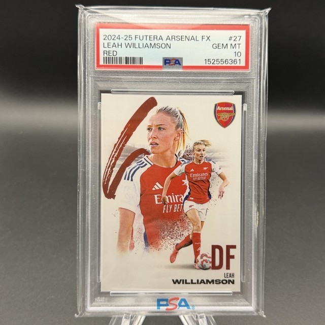 2024-25 FUTERA ARSENAL FX LEAH WILLIAMSON #27 RED /19 PSA 10