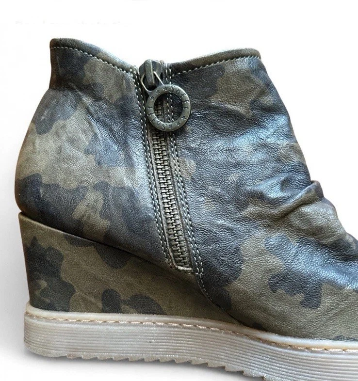 Isabel Marant стиль кожи камуфляж Söfft лодыжки на танкетке ботинки размер 9,5 Y2K - Изображение 2 из 4