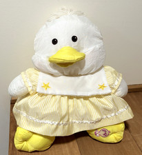 Fisher Price Puffalump Duck Plush Yellow Nylon Vtg 1987 EUC