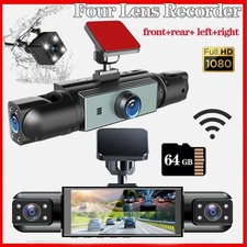 4 Channel Wifi Dash Cam 1080P HD Driving Recorder G-Sensor Car Front Rear Camera