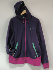Nike Therma-FIT Women s Full Zip Hooded Fleece Hoodie Pockets Colorblock XL
