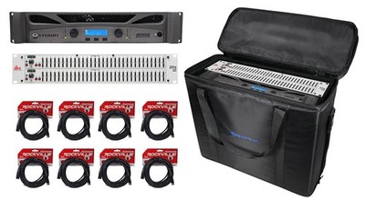 Crown XTI4002 XTI-4002 2400 Watt Power Amplifier w/DSP+DBX 231S EQ+Rack Case