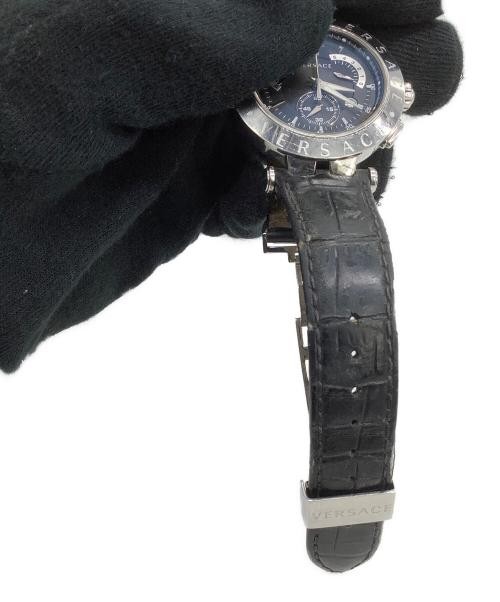 Versace V-lace Quartz Men's Wristwatch Leather Band Used thumbnail 13