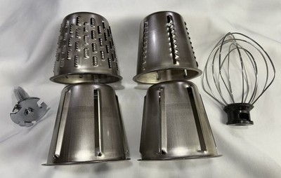 Vintage KitchenAid RVSA Metal Rotor Slicer/Shredder 4 Cones + Shaft + Whisk