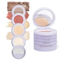Subtl Staks Beauty 4-in-1 Travel Makeup Kit Eyeshadow Shine Control Lip & Cheek
