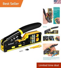 RJ45 Pass Through Crimp Tool with Mini Stripper for Cat5, Cat6, Cat6a - Ergon...
