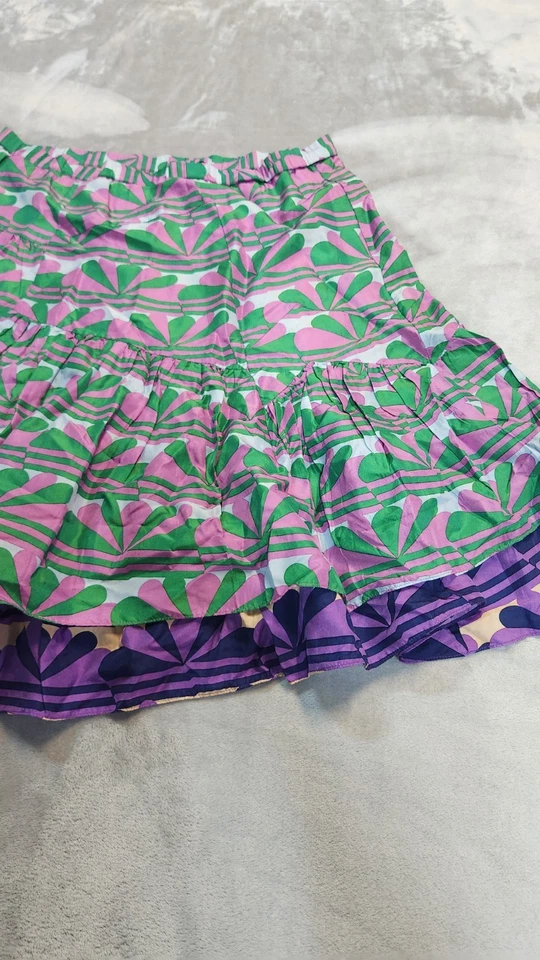 Falda midi de seda con volantes florales Y2K vintage años 90 Marc Jacobs para mujer talla XS Foto 4 de 4