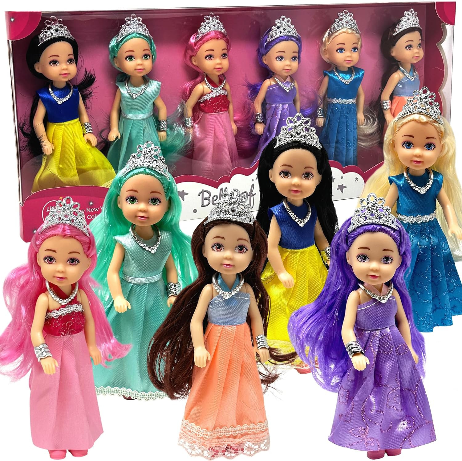 Set With Mini Princess Dolls For Girls &ndash; Princess Toy Doll