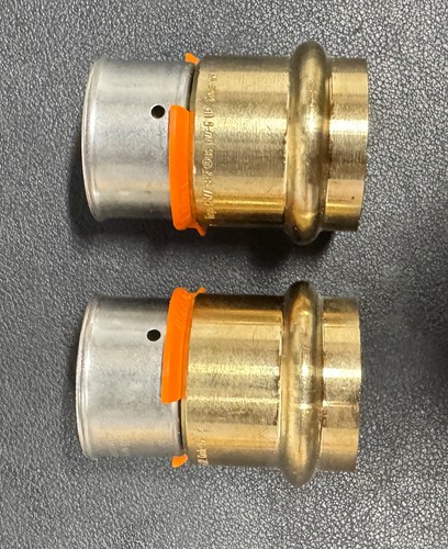Viega 1" PEX Press x 1" ProPress Adapter w/ Sleeve (Lead Free) 99660 2PK (Z3)