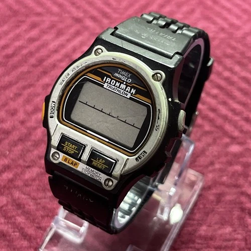 1990s TIMEX IRONMAN Triathlon Indiglo MEN'S WATCH VTG 737-A Untested