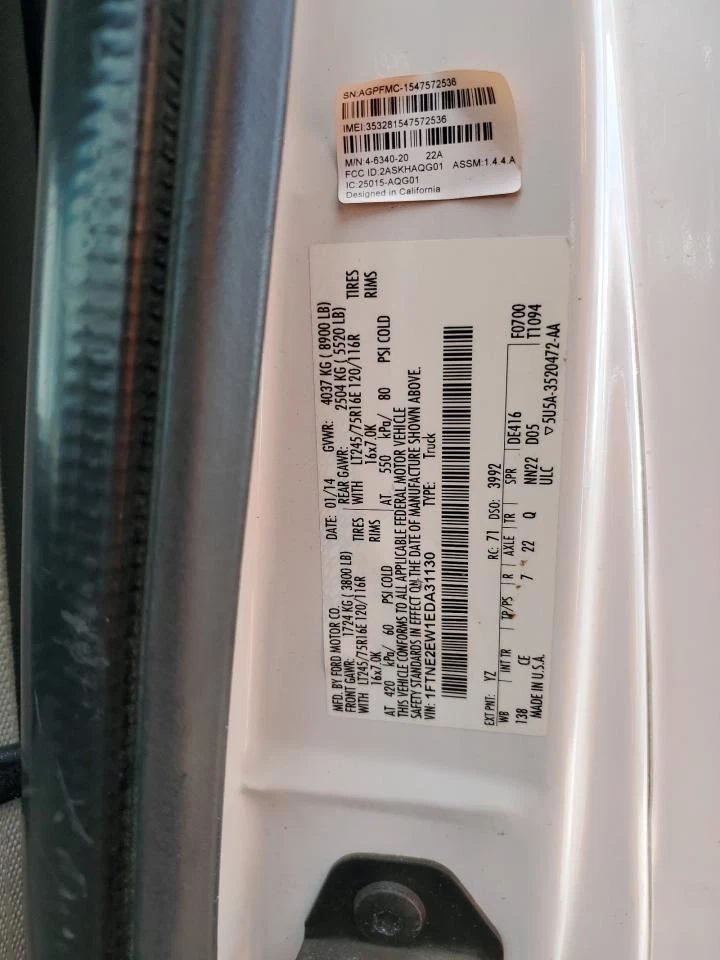 Rear Leaf Spring ID 2 Fits 08-14 FORD E250 VAN 2463359 Foto 4 de 4