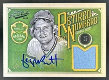 2012 Playoff Prime Cuts George Brett Retired Jersey Numbers Signatures Auto #/25