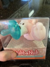 Wubbanub Pink Bear Infant Pacifier Friend Plush Baby Binky Lovey Soother