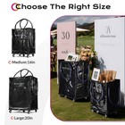 Byootique 20" Rolling Tote Bag Grocery Bag on 5 Wheels for Travel MidnightGlitz — photo 6