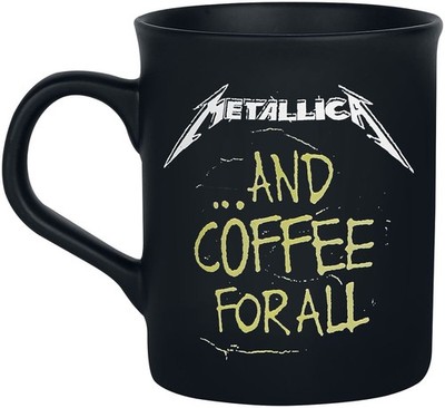 Metallica Tasse Unisex ... And Coffee For All mattschwarz