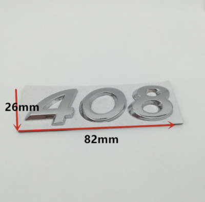 Autocollant Logo Peugeot 207 Chromé - Emblème Métallique Pour Coffre Arrière, Adhésif 3M, Décoratif