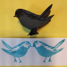 Bird Set Of 2 - Custom Wholesale Art Foam Stamps AFS