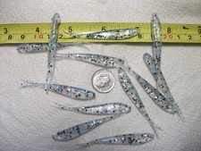 70-2 1/4"-CRAPPIE-BASS-PANFISH-MINNOWS-JIGS-GRUBS-baits-split tails-flukes-scent