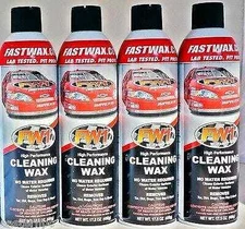 4 Cans FW1 FastWax Waterless Wash and Car Wax Removes Dirt, Adds Shine !