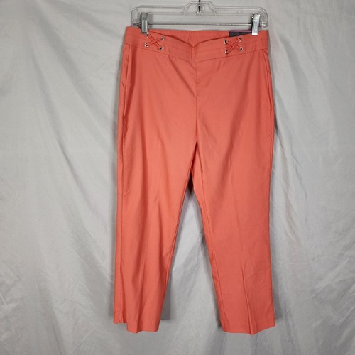 New w/tag RAFAELLA Size 6 Comfort Stretch Emberglow Coral Pull On Capri Pants - Picture 2 of 8