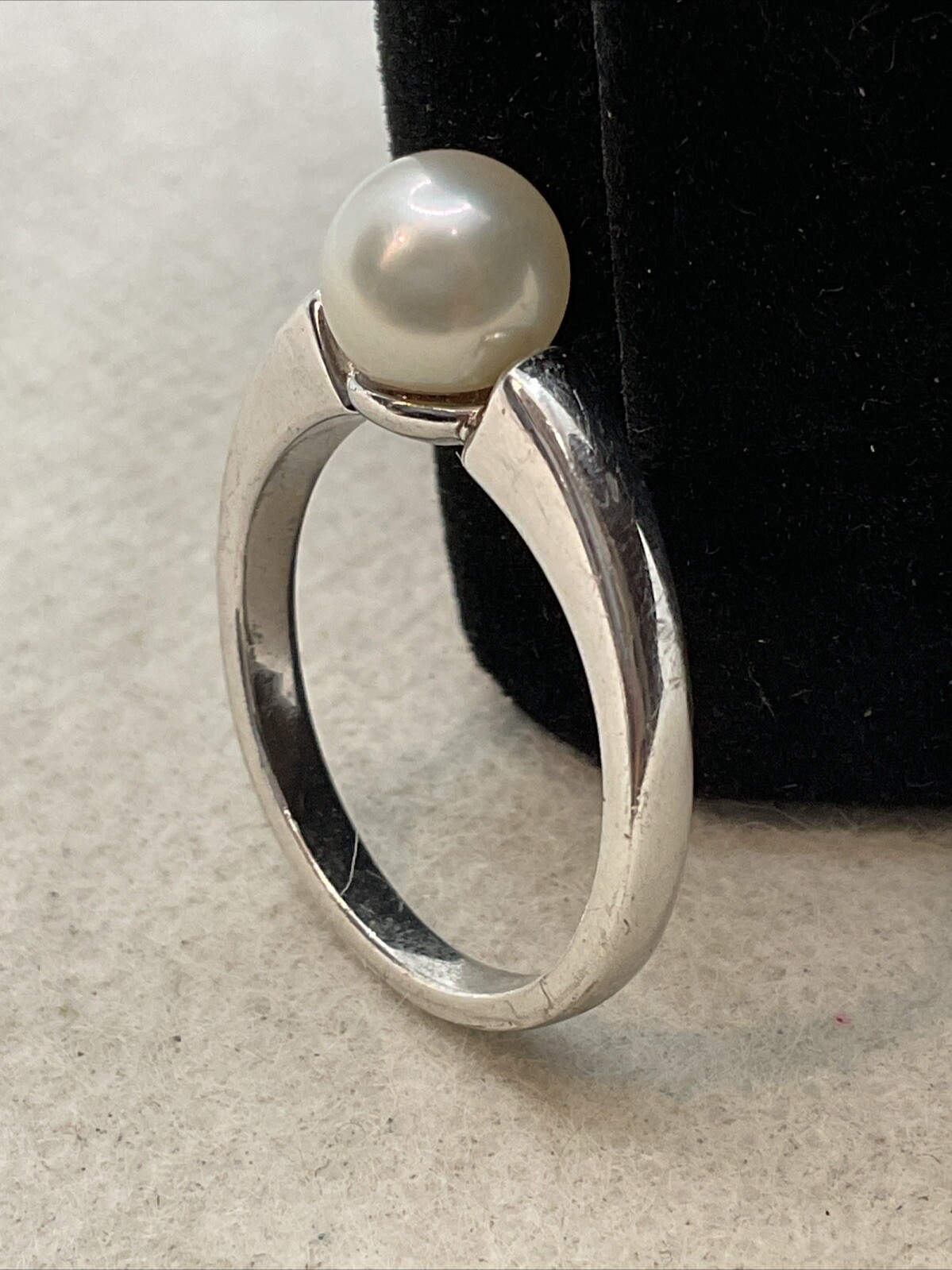 ELEGANT Solid 925 Sterling Silver White Pearl (7.… - image 3