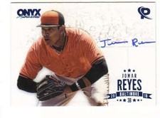 2016 Onyx Platinum Prospects Autograph On Card AUTO #JR Jomar Reyes Orioles