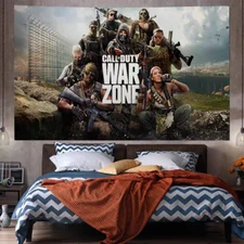 Gaming Wall Hanging Tapestry Ultra soft Fleece Call of Duty Theme Poster