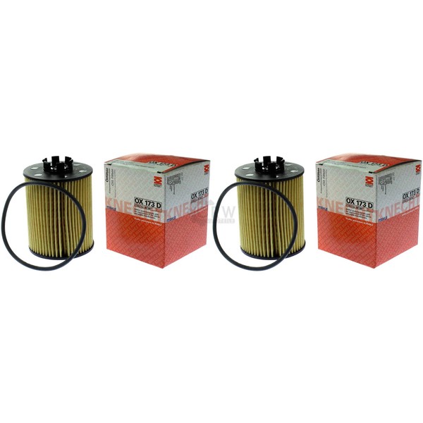 2X Mahle / Knecht OX 173D ÖLfilter Oelfilter Oil Filter-image
