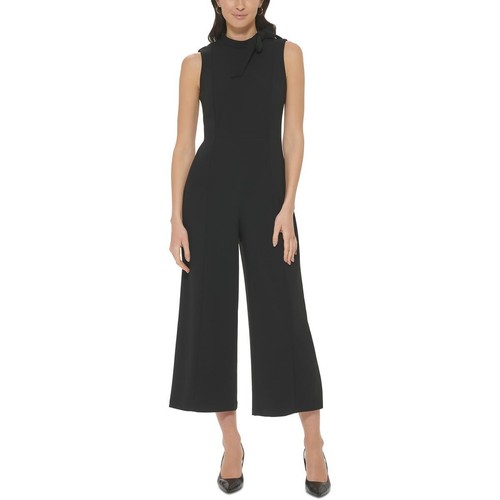 Calvin Klein Womens Black Cropped Wide Leg Special Occasion Jumpsuit 2 BHFO 5669