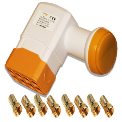 GM OCTO LNB 0,1dB für 8 Receiver FULL HD TV SAT Acht Anschlüsse Okto LMB 0,1 LNC