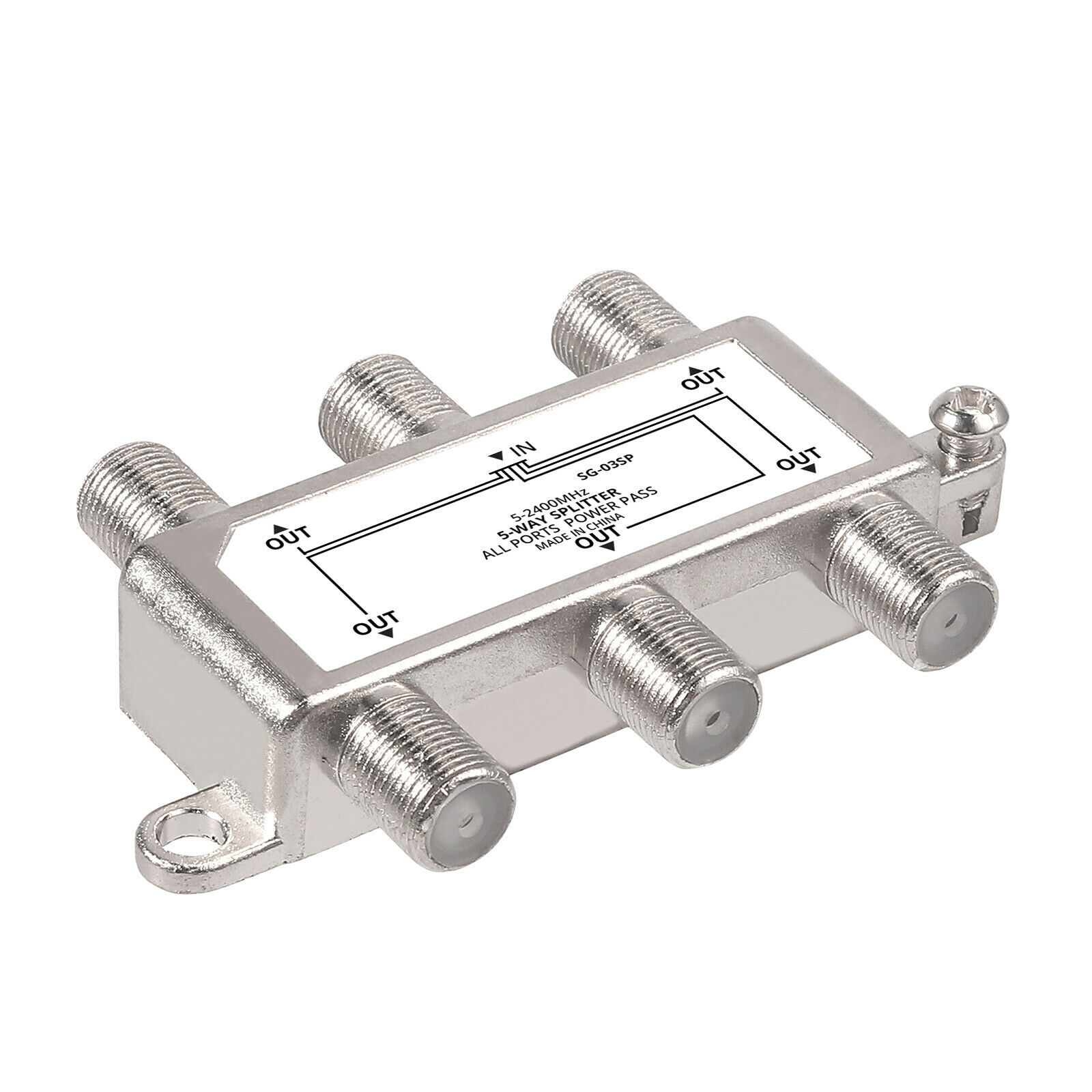 5Way Coax Cable Splitter MoCA 52400MHz for splitting Aerial Cable TV