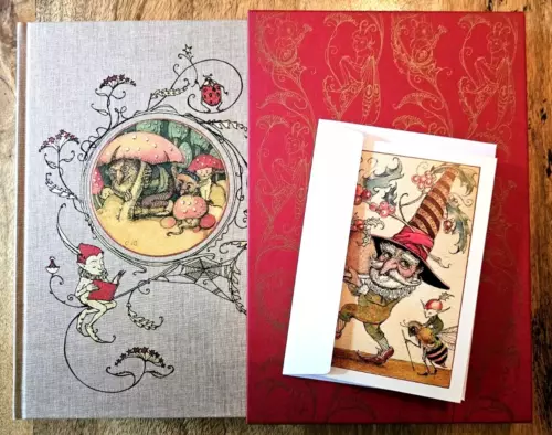 RARE SIGNED HOW TO SEE FAIRIES + XMAS CARD. CHARLES VAN SANDWYK. FOLIO SOCIETY