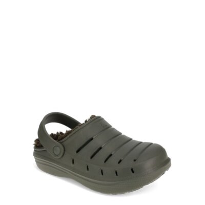 Rugged Shark Little & Big Boys Olive Green Lined EVA Clog, Sizes 12-5 NWT