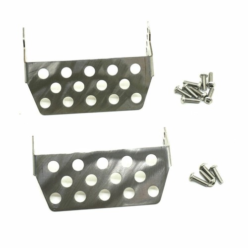 Stainless Steel Front + Rear Skid Plate Bumper Lower Protector for TRX-4 Crawler - Picture 7 of 11