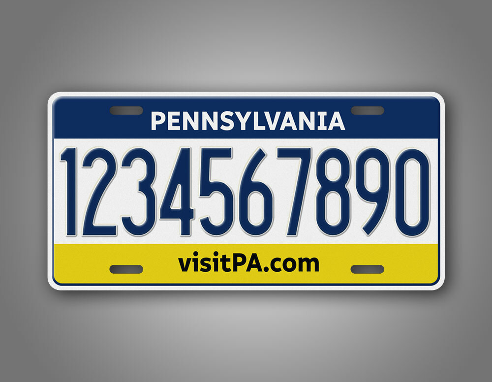Personalized Pennsylvania License Plate - Choose From 5 Sizes (Mini To Full Size) - Made In USA, Free Shipping