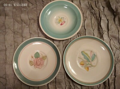 Art Deco Susie Cooper Produktion Crown Works 3 Teller Sammlung